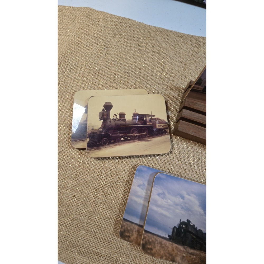 CC-1524. Vintage train coasters - Picture 2 of 5